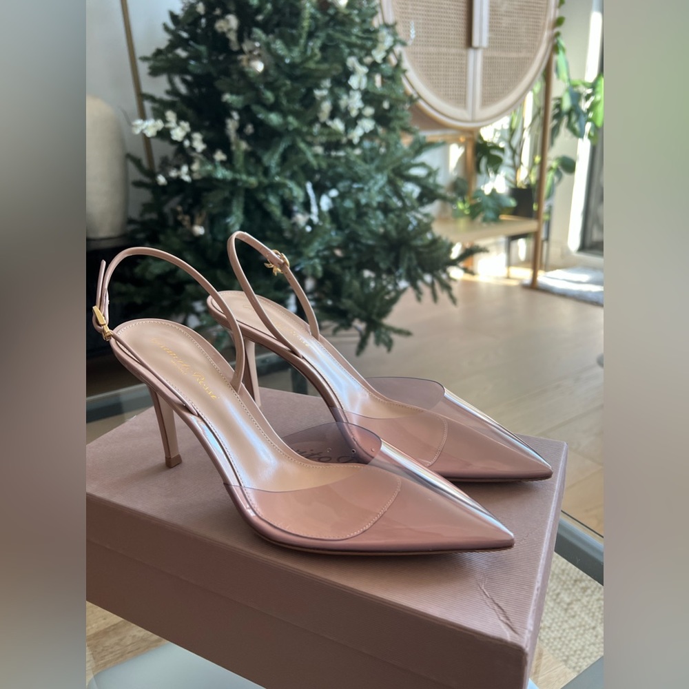 Gianvito Rossi Ribbon D'Orsay 85 Vinyl & Paten